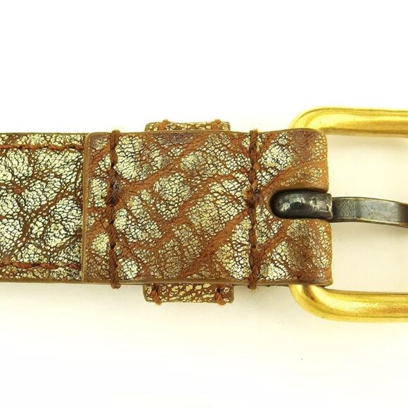 miu miu belt vintage leather ?~ Gold & Silver hardware Authentic USED - Picture 7 of 16